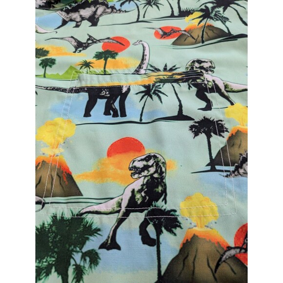 Funny Guy Creation Dinosaur Button Down  Mens XXL Shirt - Picture 7 of 10